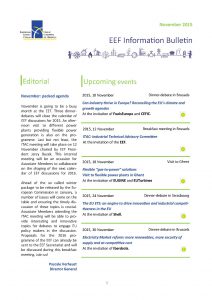 EEF information bulletin - November 2015